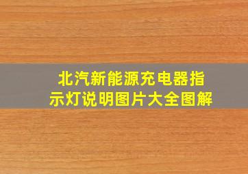 北汽新能源充电器指示灯说明图片大全图解