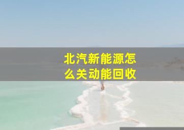 北汽新能源怎么关动能回收