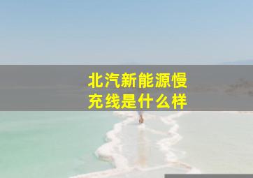 北汽新能源慢充线是什么样