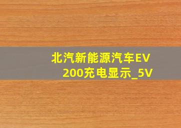 北汽新能源汽车EV200充电显示_5V