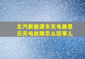 北汽新能源车充电器显示充电故障怎么回事儿