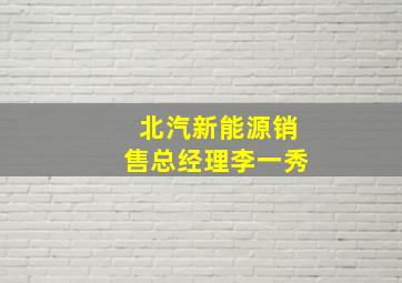 北汽新能源销售总经理李一秀