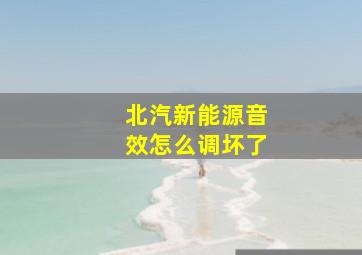 北汽新能源音效怎么调坏了