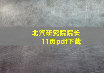 北汽研究院院长11页pdf下载