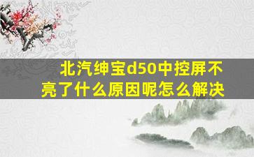 北汽绅宝d50中控屏不亮了什么原因呢怎么解决