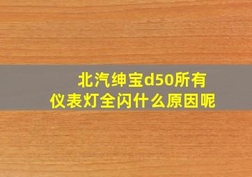 北汽绅宝d50所有仪表灯全闪什么原因呢