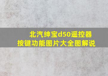 北汽绅宝d50遥控器按键功能图片大全图解说