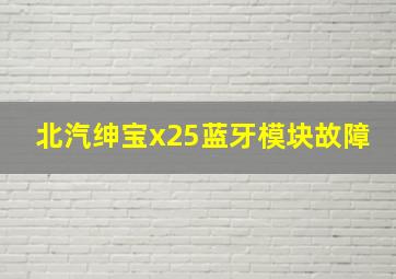 北汽绅宝x25蓝牙模块故障