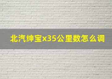 北汽绅宝x35公里数怎么调