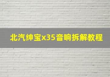 北汽绅宝x35音响拆解教程