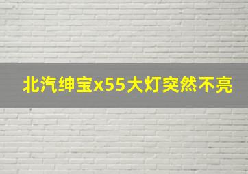 北汽绅宝x55大灯突然不亮