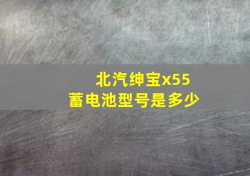 北汽绅宝x55蓄电池型号是多少