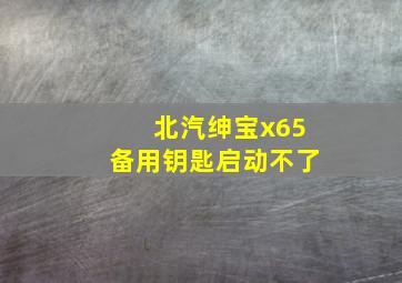 北汽绅宝x65备用钥匙启动不了