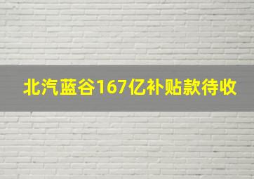 北汽蓝谷167亿补贴款待收