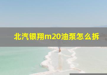 北汽银翔m20油泵怎么拆