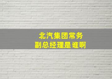 北汽集团常务副总经理是谁啊