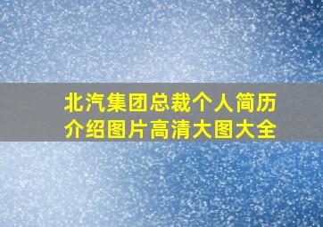 北汽集团总裁个人简历介绍图片高清大图大全