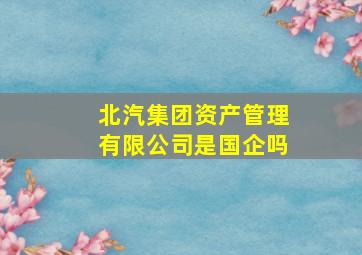 北汽集团资产管理有限公司是国企吗