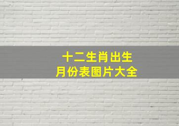 十二生肖出生月份表图片大全