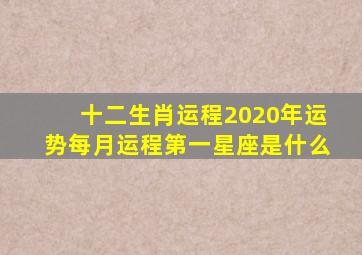 十二生肖运程2020年运势每月运程第一星座是什么