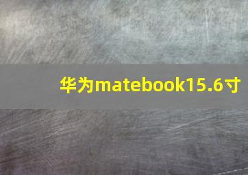 华为matebook15.6寸