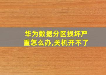 华为数据分区损坏严重怎么办,关机开不了