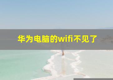 华为电脑的wifi不见了