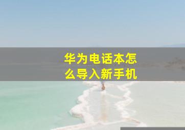 华为电话本怎么导入新手机