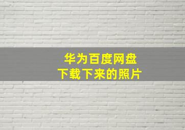 华为百度网盘下载下来的照片