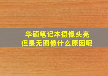 华硕笔记本摄像头亮但是无图像什么原因呢