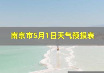 南京市5月1日天气预报表