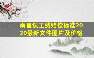 南昌误工费赔偿标准2020最新文件图片及价格