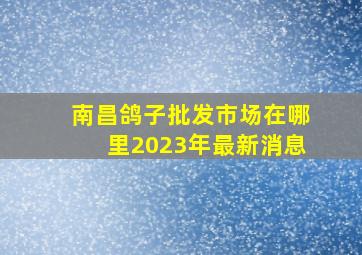 南昌鸽子批发市场在哪里2023年最新消息