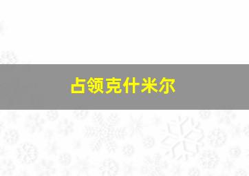 占领克什米尔