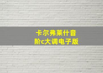 卡尔弗莱什音阶c大调电子版