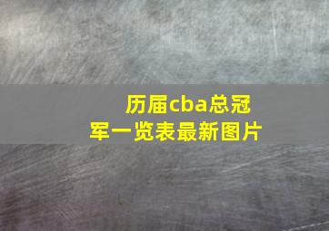 历届cba总冠军一览表最新图片