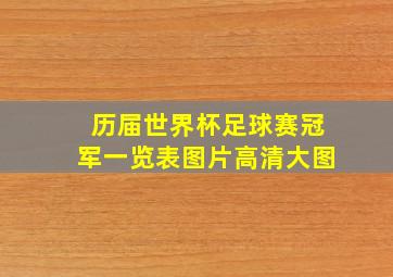 历届世界杯足球赛冠军一览表图片高清大图