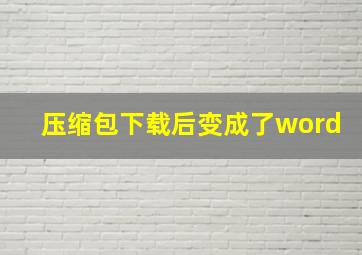 压缩包下载后变成了word