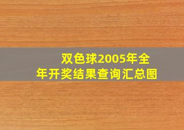 双色球2005年全年开奖结果查询汇总图