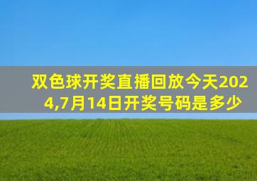 双色球开奖直播回放今天2024,7月14日开奖号码是多少