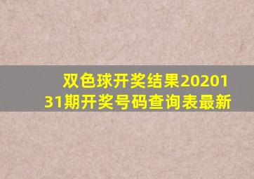 双色球开奖结果2020131期开奖号码查询表最新