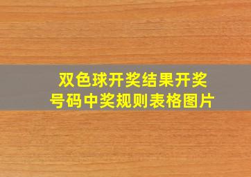 双色球开奖结果开奖号码中奖规则表格图片