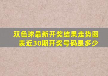 双色球最新开奖结果走势图表近30期开奖号码是多少