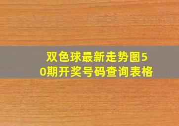 双色球最新走势图50期开奖号码查询表格