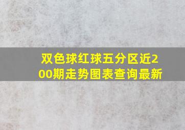 双色球红球五分区近200期走势图表查询最新