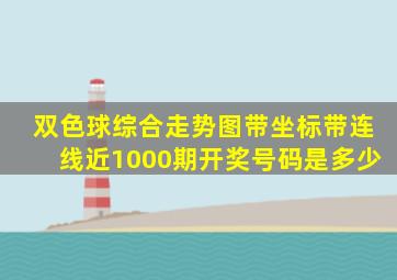 双色球综合走势图带坐标带连线近1000期开奖号码是多少