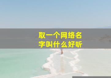 取一个网络名字叫什么好听