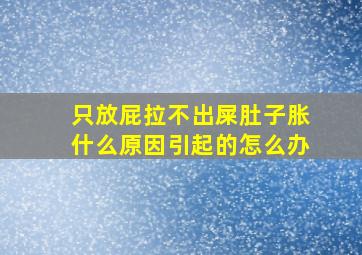 只放屁拉不出屎肚子胀什么原因引起的怎么办