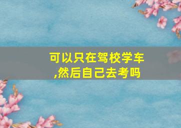 可以只在驾校学车,然后自己去考吗