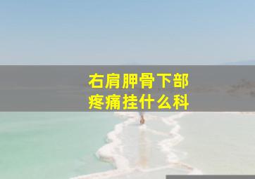 右肩胛骨下部疼痛挂什么科